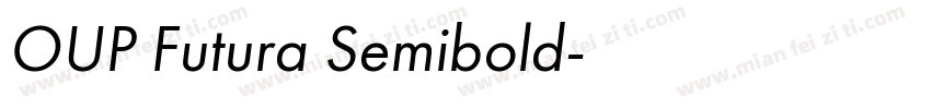 OUP Futura Semibold字体转换